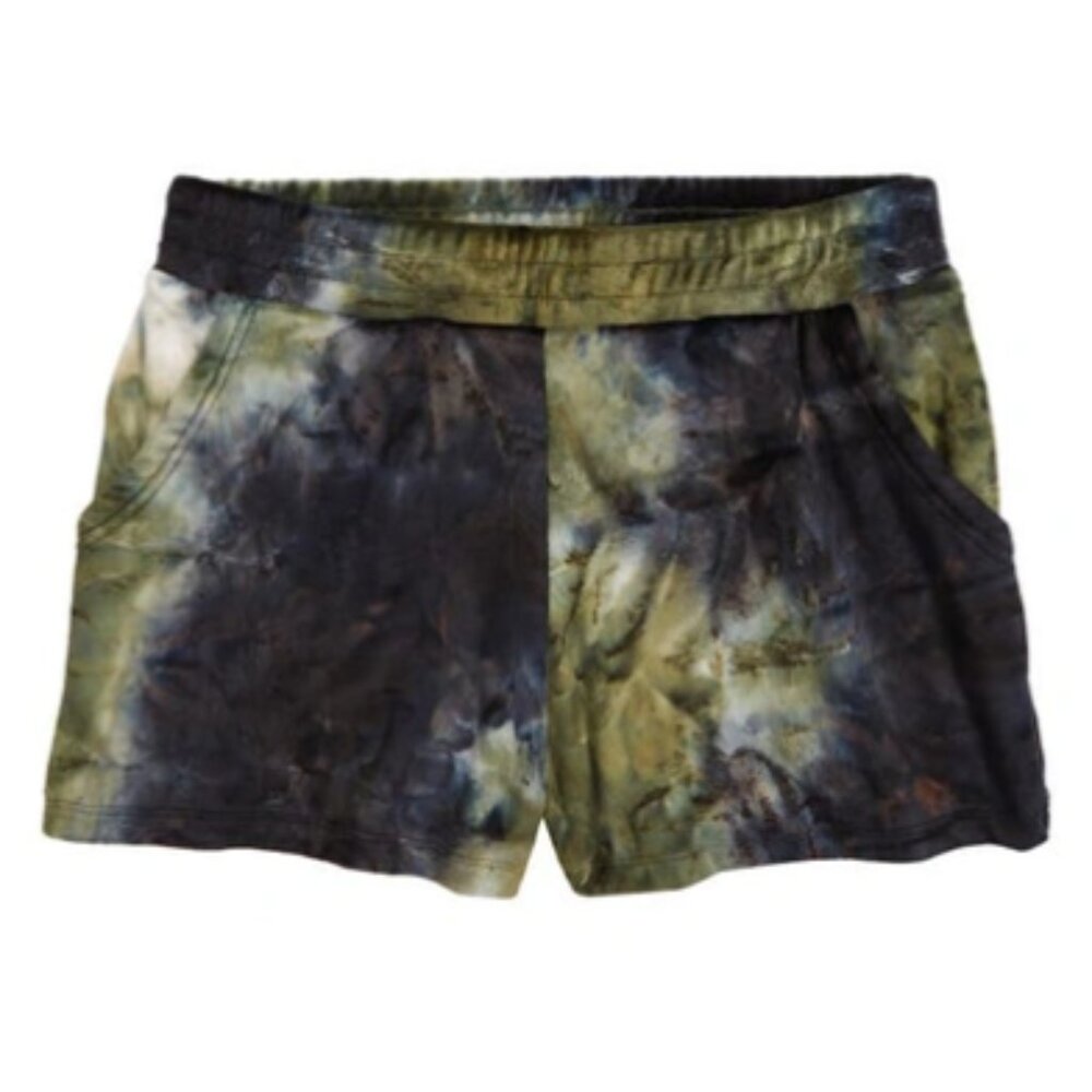 Freshman Kids' Plush Stretch Velvet Tie Dye Shorts In Sea Moss Size M (8/10) NWT